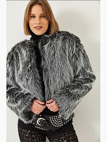 Manteau doublé en fausse fourrure lucci