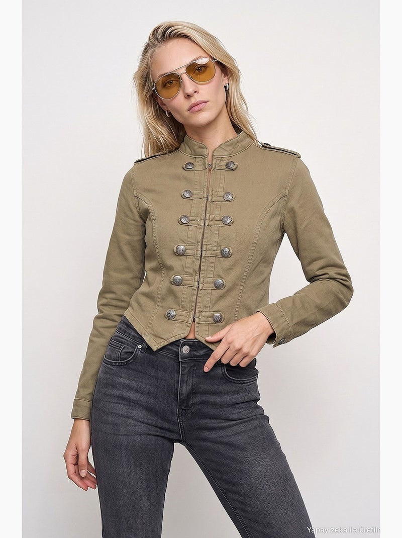Manteau doudoune femme matelassé dilvin Kaki - Kiabi