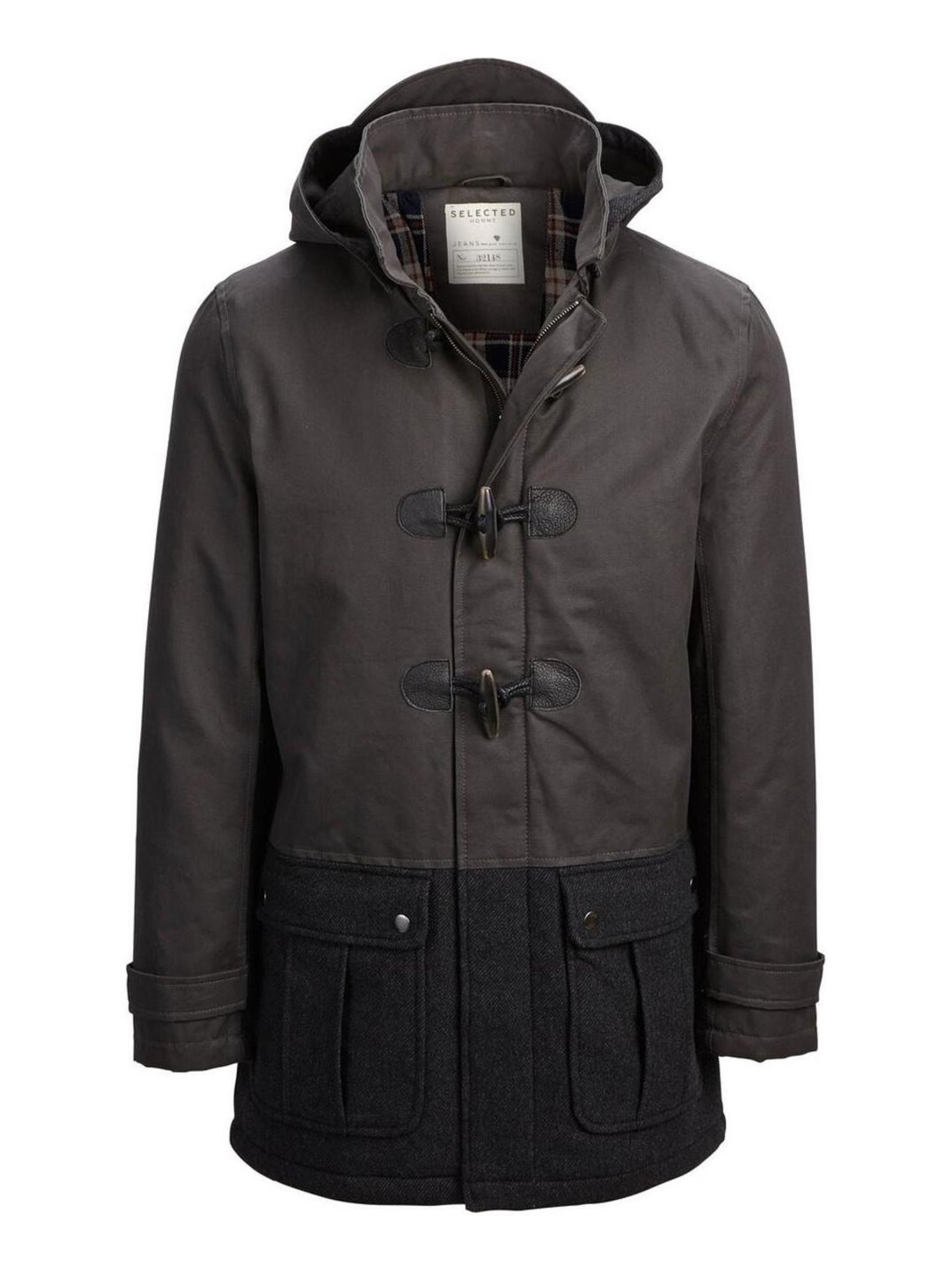 Manteau duffle coat Selected - Noir Noir - Homme - 0.00€ - Kiabi