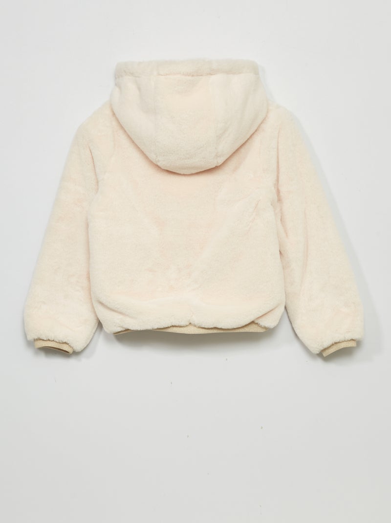 Manteau effet fourrure Beige - Kiabi