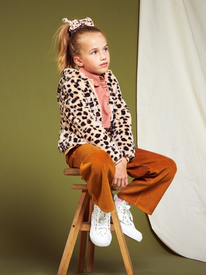Manteau effet fourrure Beige - Kiabi
