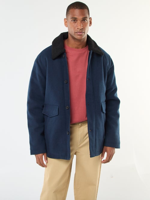 Manteau effet lainage - Kiabi