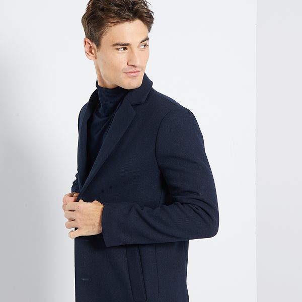 Manteau effet lainage Homme bleu marine Kiabi 45,00€ Manteau effet lainage Homme bleu marine Kiabi 45,00€