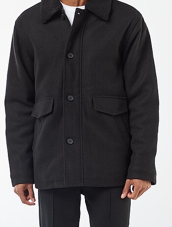 Manteau effet lainage