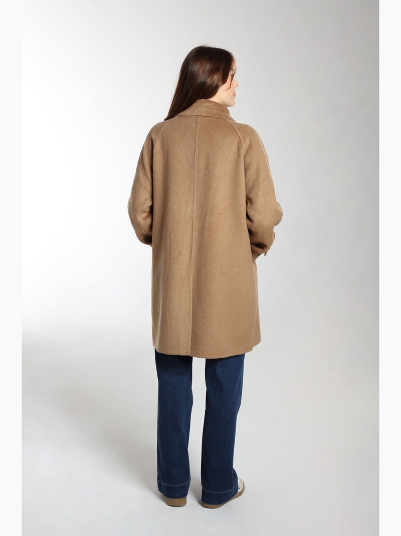 Manteau Elara  Avec Col Claudine | Gerard Pasquier Camel - Kiabi