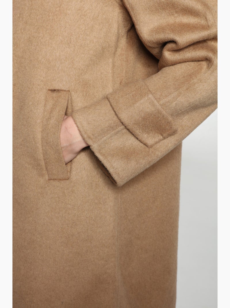 Manteau Elara  Avec Col Claudine | Gerard Pasquier Camel - Kiabi
