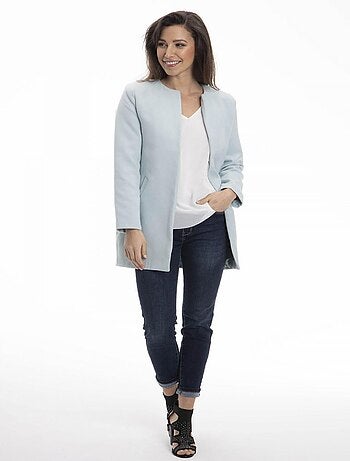 Manteau ELIE Aqua Vert Manteau rond