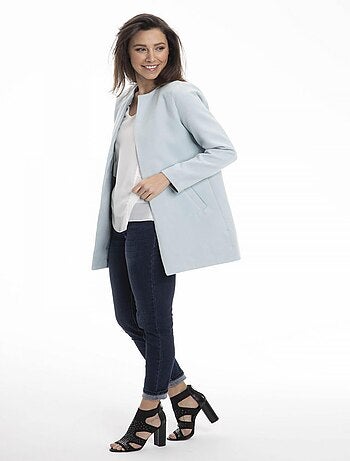 Manteau ELIE Aqua Vert Manteau rond
