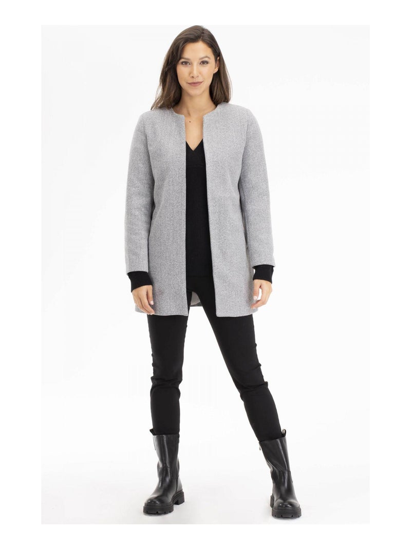Manteau ELIE Gris Clair Manteau fantaisie Gris clair - Kiabi