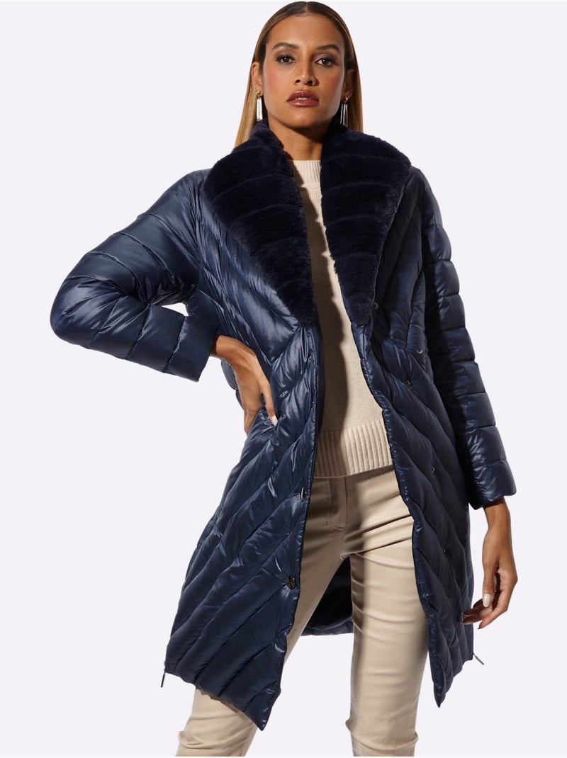 Manteau En Duvet Très Confortable - Taille Standard - Helline Bleu marine - Kiabi