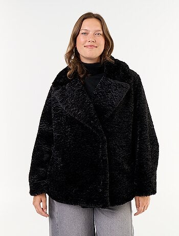 Manteau en fausse fourrure effet astracan