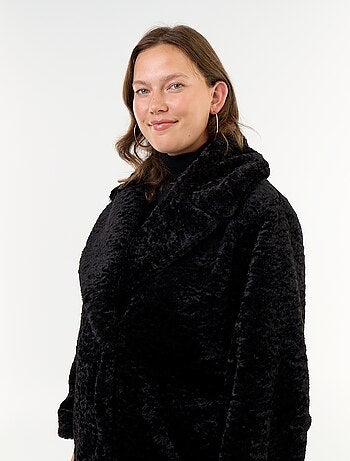 Manteau en fausse fourrure effet astracan