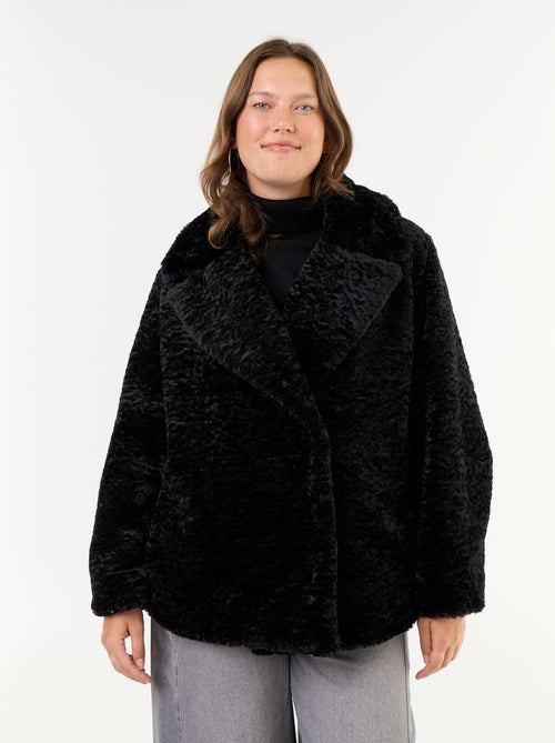 Manteau en fausse fourrure effet astracan - Kiabi
