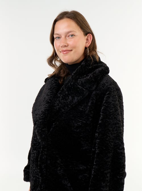 Manteau en fausse fourrure effet astracan - Kiabi