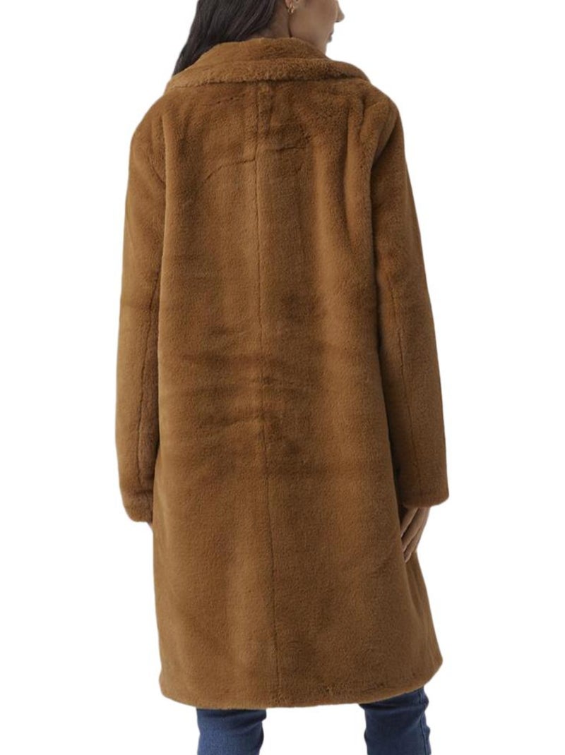 Manteau en Fausse Fourrure Femme Vero Moda Marron cappuccino - Kiabi