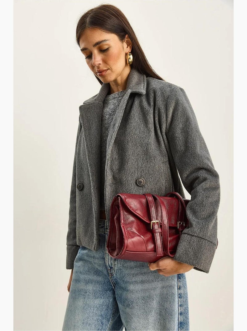 Manteau en feutre pelucheux à boutons et poches lucci Gris Noir - Kiabi