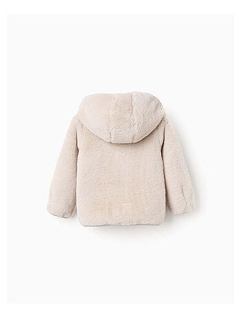 Manteau en fourrure à capuche