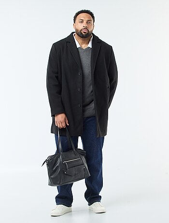 Manteau en lainage à col tailleur