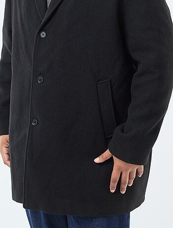 Manteau en lainage à col tailleur
