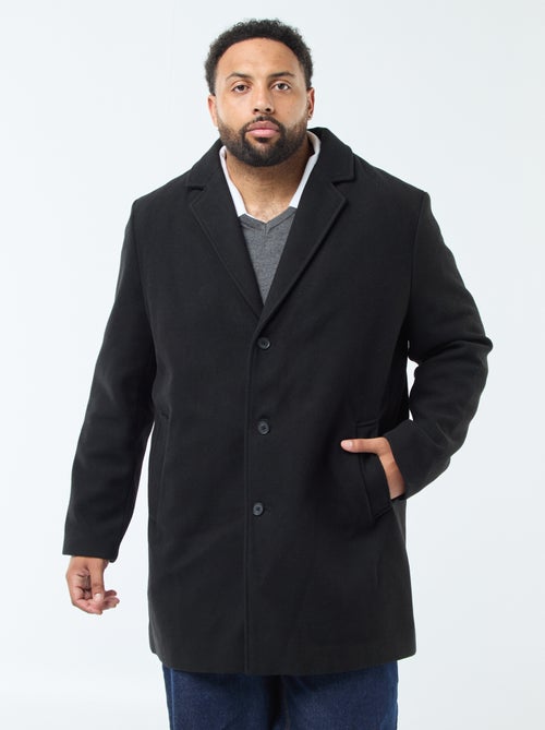 Manteau en lainage à col tailleur - Kiabi