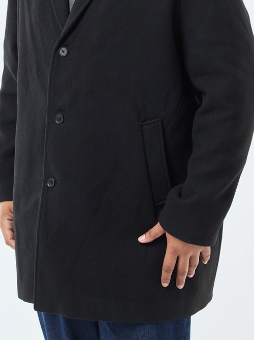 Manteau en lainage à col tailleur - Kiabi