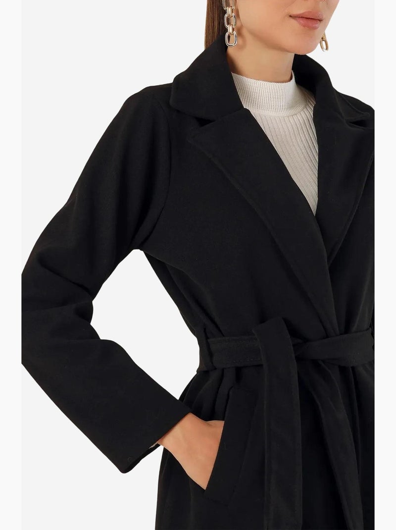 Manteau en laine à double boutonnage bdart Noir - Kiabi