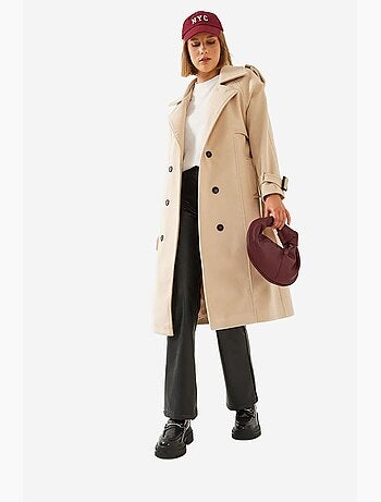 Manteau en laine avec boutons au dos lucci