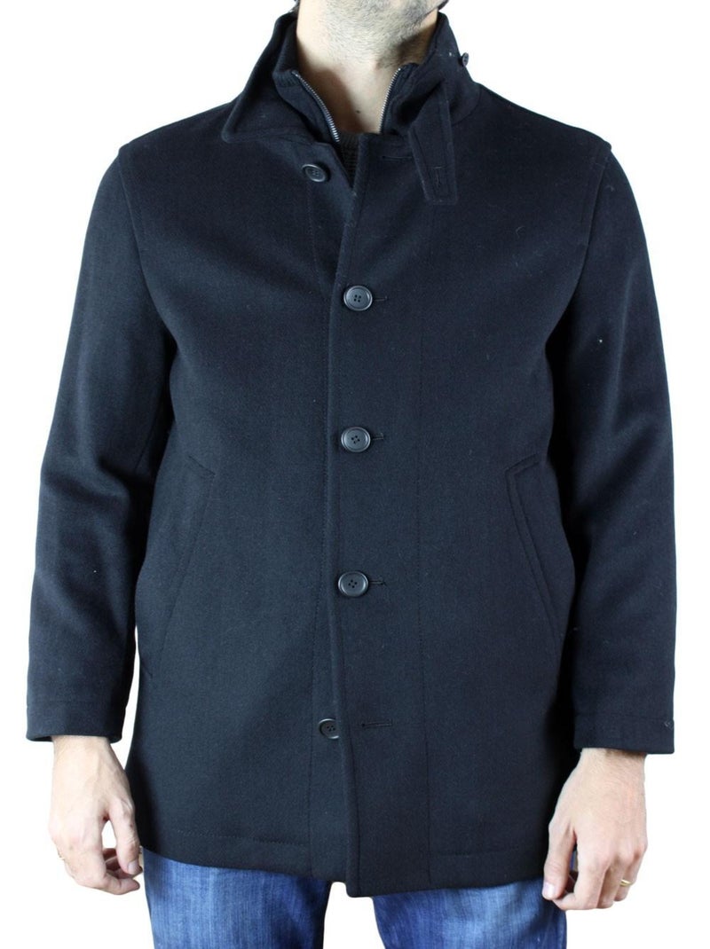 Manteau en laine Kebello Noir Noir - Kiabi