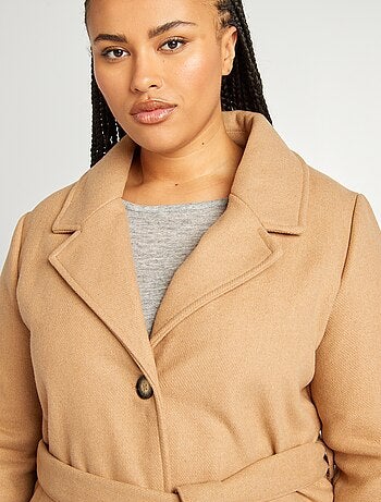 Manteau Femme Kiabi Noir En Laine Avec Capuche - Occasion Très Bon état, Taille 46
