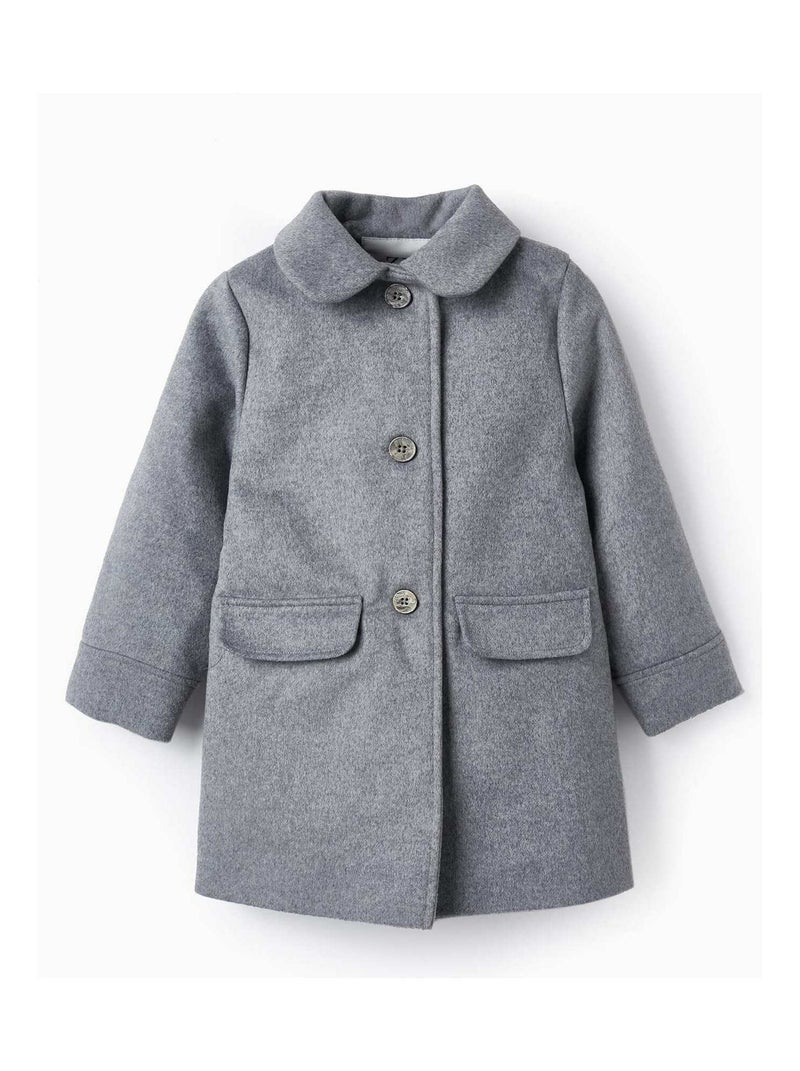 Manteau en laine pour fille   LITERATURE CLUB Gris - Kiabi