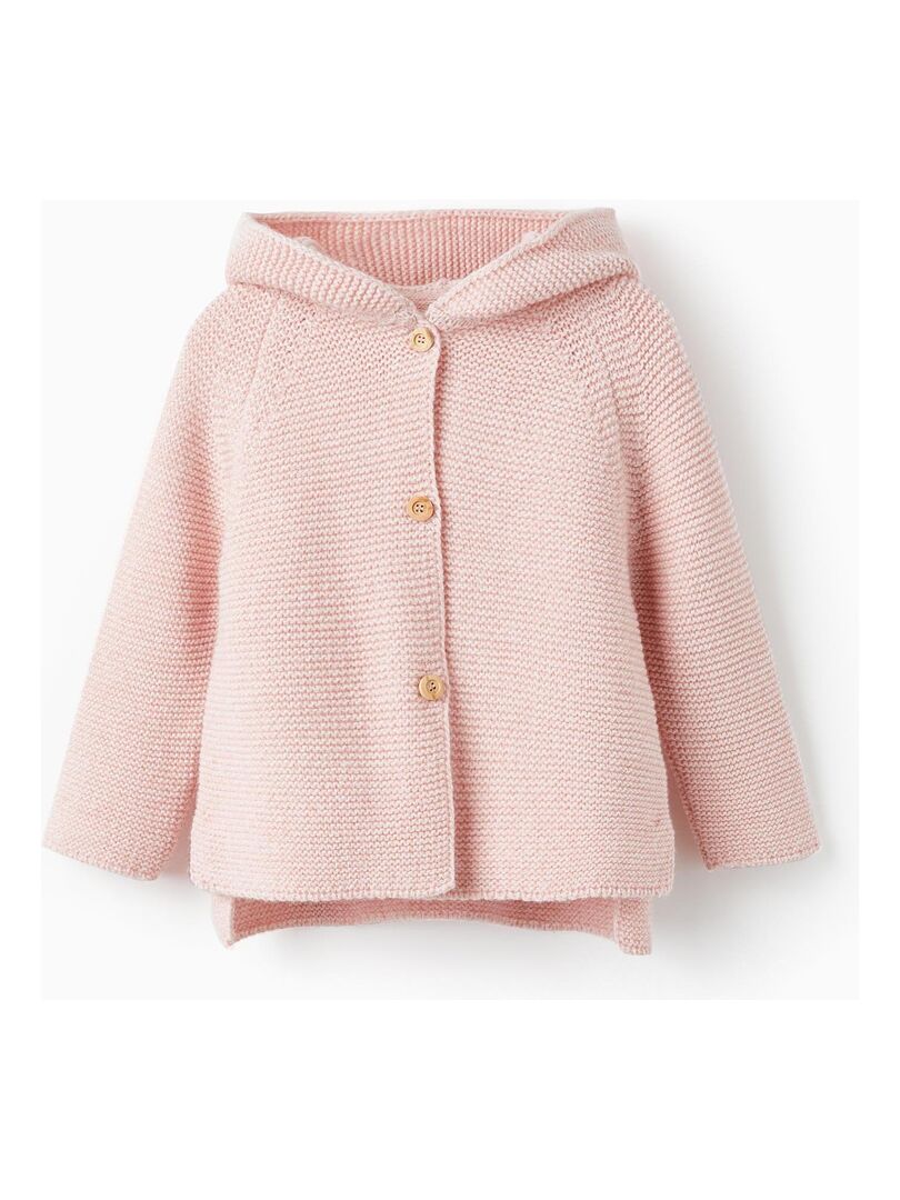 Manteau en Maille avec Capuche et Pompon pour B b Fille SPRING BEGINS