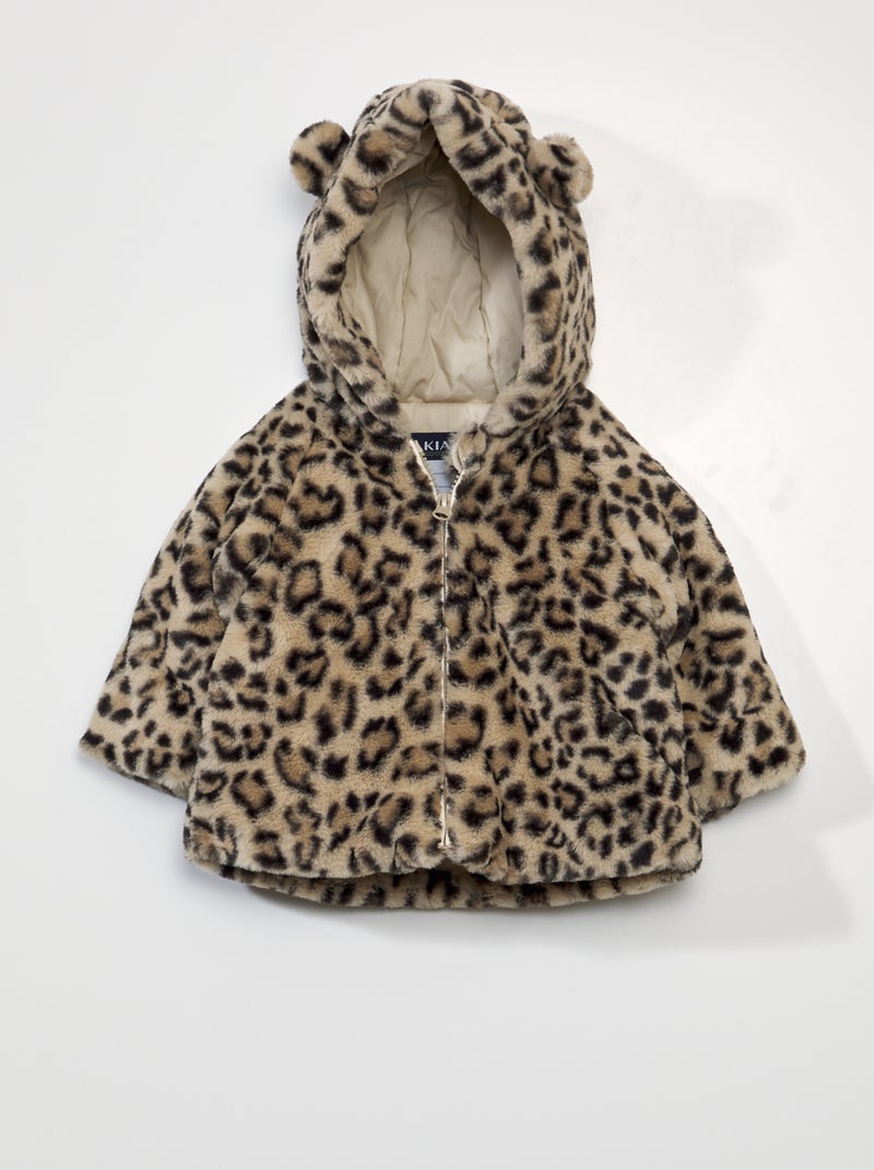 Manteau en matière douce Beige - Kiabi