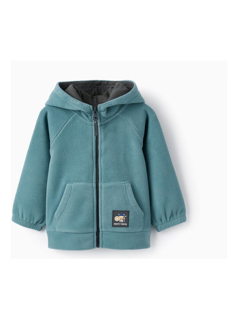 Manteau en polaire avec capuche pour bébé garçon 'Party Vikings'   NORTHERN CALLING Bleu clair - Kiabi