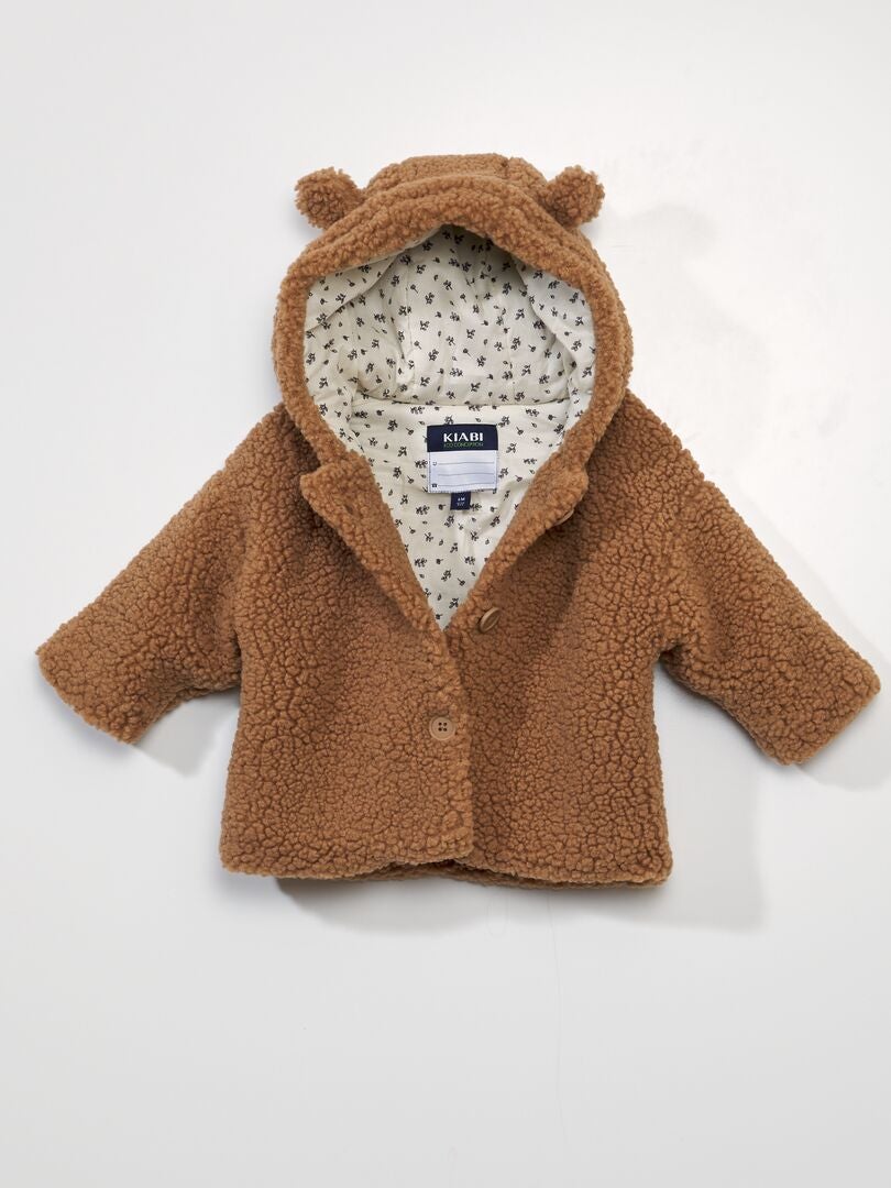 Manteau en sherpa Marron - Kiabi