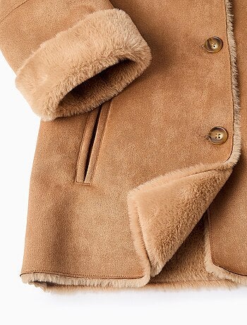 Manteau en Suèdine avec Capuche