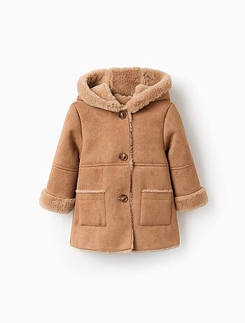 Manteau en Suèdine avec Capuche