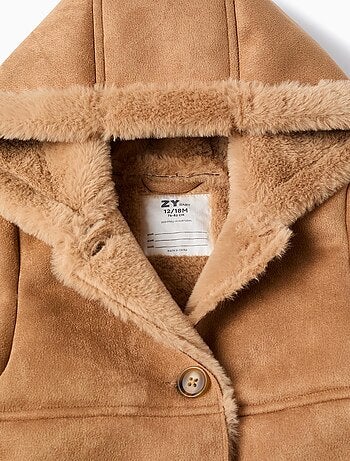 Manteau en Suèdine avec Capuche
