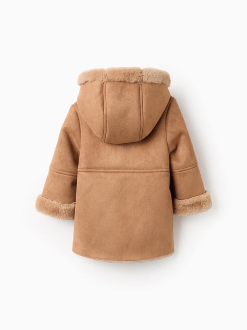 Manteau en Suèdine avec Capuche - Kiabi