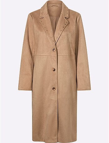 Manteau en synthétique rivets décoratifs - taille standard - helline