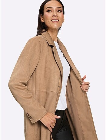 Manteau en synthétique rivets décoratifs - taille standard - helline