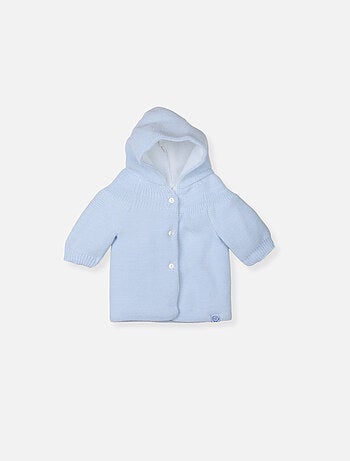Manteau en tricot bord-côte pour bébé