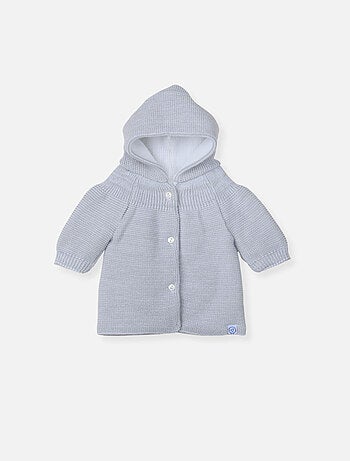 Manteau en tricot bord-côte pour bébé