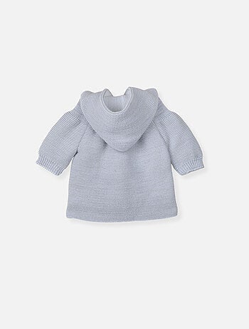 Manteau en tricot bord-côte pour bébé