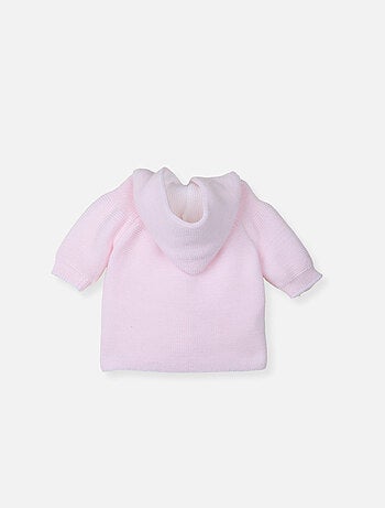 Manteau en tricot bord-côte pour bébé