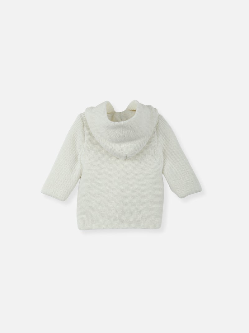 Manteau en tricot Ecru - Kiabi