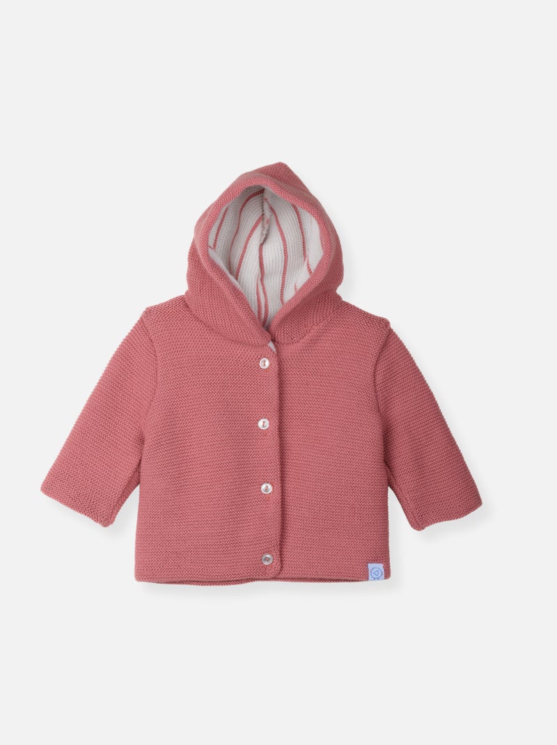 Manteau en tricot Rose - Kiabi