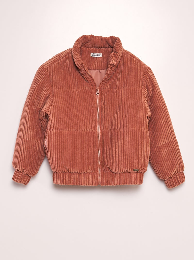 Manteau en velours côtelé Camel - Kiabi