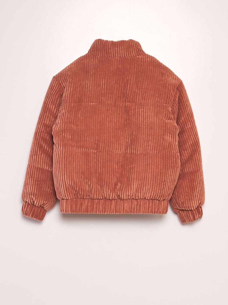 Manteau en velours côtelé Camel - Kiabi