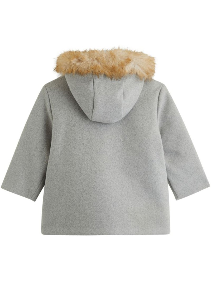 Manteau enfant avec capuche jeanne Gris Gris - Kiabi