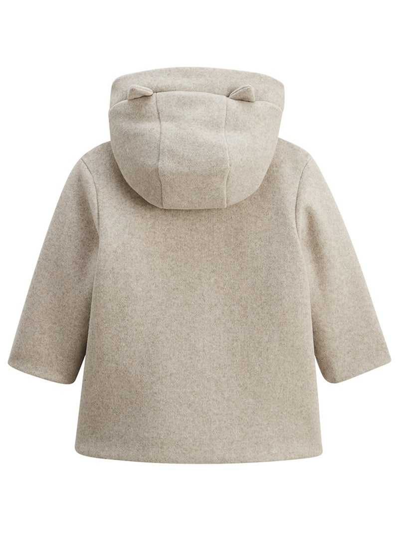 Manteau enfant avec capuche Manouk Beige - Kiabi
